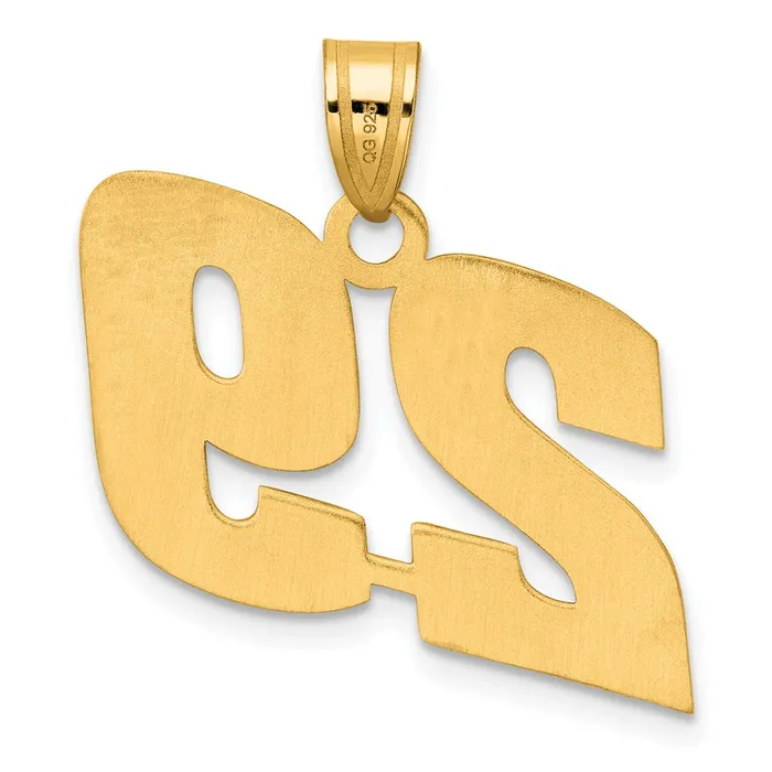 14k Yellow Gold Polished Block Number 29 Pendant Goldia PreStyled Sets