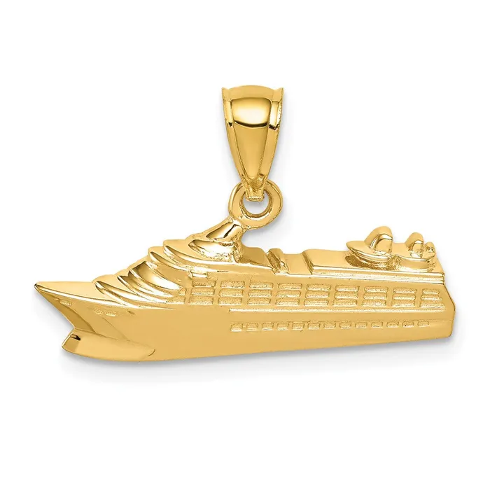 14k Yellow Gold Polished Cruse Ship Pendant Goldia PreStyled Sets