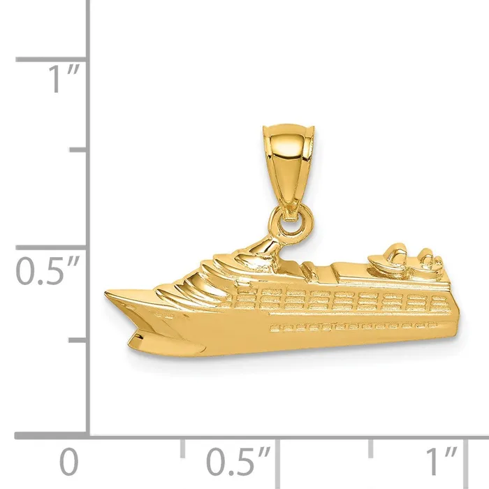 14k Yellow Gold Polished Cruse Ship Pendant Goldia PreStyled Sets