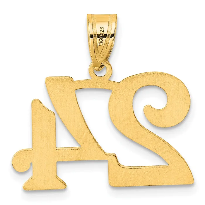 14k Yellow Gold Polished Number 24 Pendant Goldia PreStyled Sets