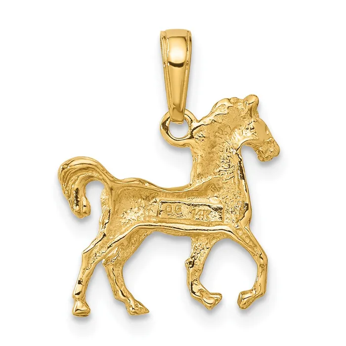 14k Yellow Gold Standing Horse Pendant Goldia PreStyled Sets