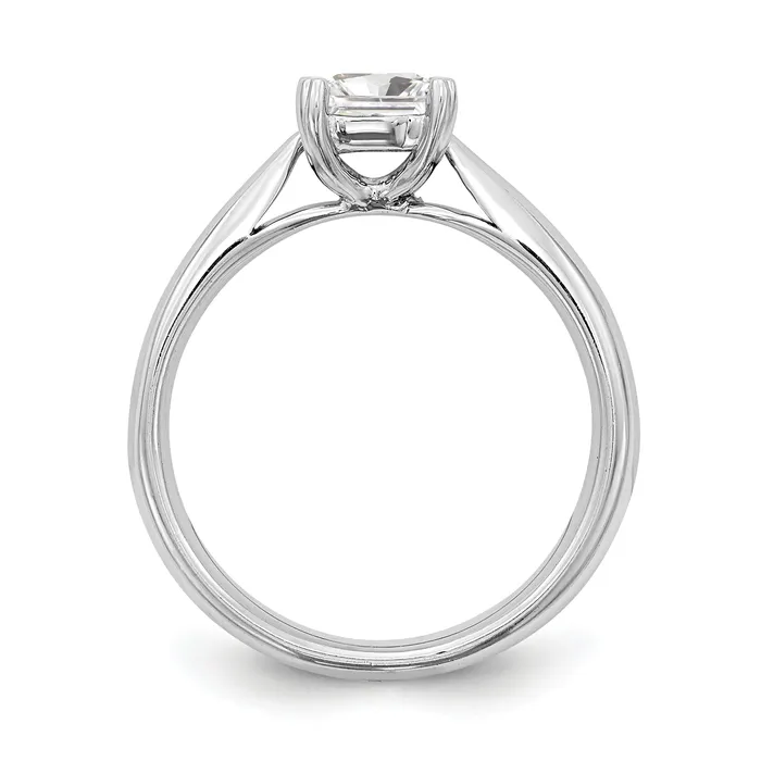 200ct CZ Solid Real 14k White Gold Square Solitaire Engagement Ring Goldia Rings