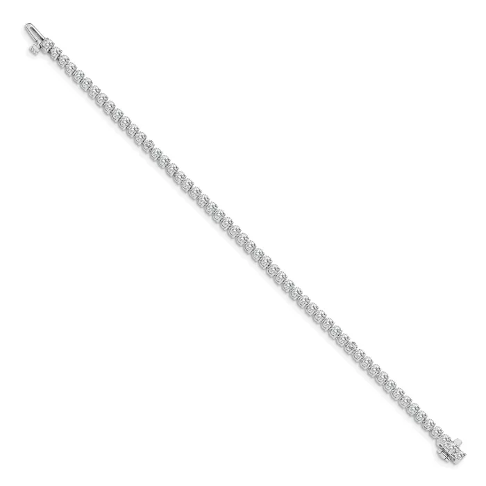 Bracelets 14k White Gold 4 34 Ct Lab Grown Diamond VSSI G Tennis Bracelet Goldia