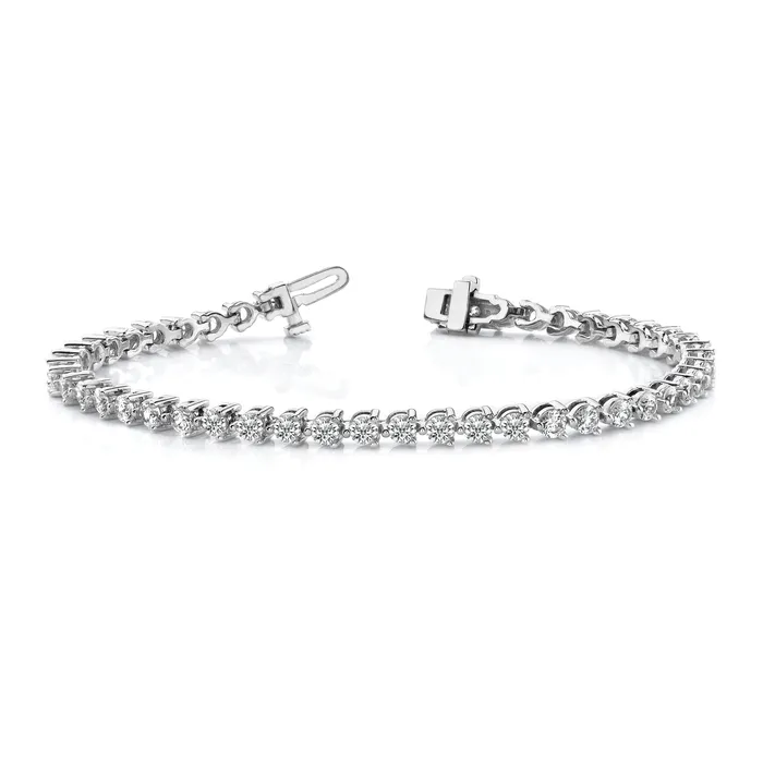 Bracelets 14k White Gold 4 34 Ct Lab Grown Diamond VSSI G Tennis Bracelet Goldia