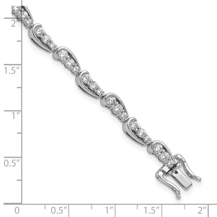 Bracelets Goldia 14k White Gold 3 38 Ct Lab Grown Diamond VSSI G 7 inch Bracelet