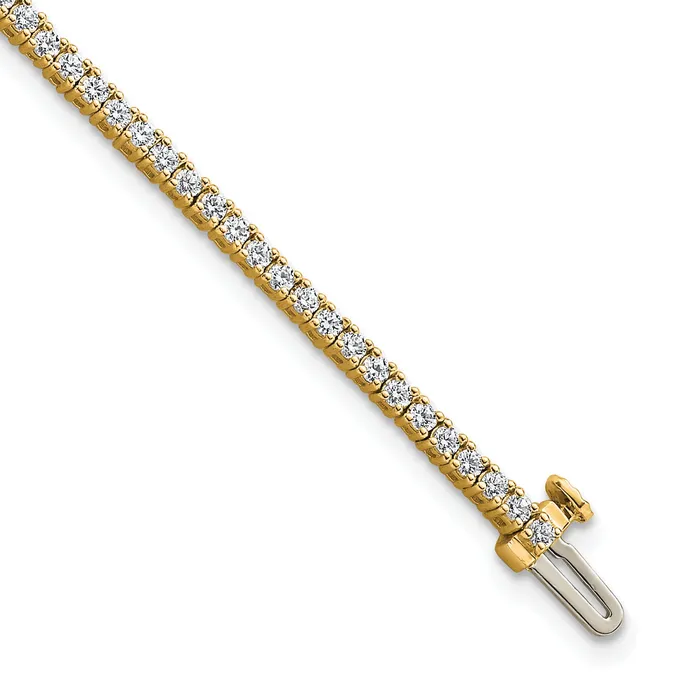 Bracelets Goldia 14k Yellow Gold 2 Ct Lab Grown Diamond VS F Tennis Bracelet Bracelets Goldia 14k Yellow Gold 2 Ct Lab Grown Diamond VS F Tennis Bracelet