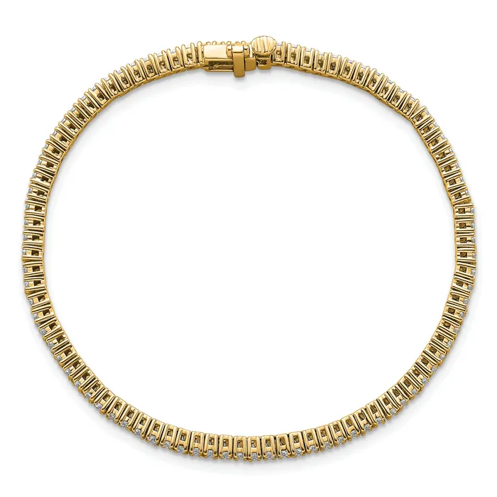 Bracelets Goldia 14k Yellow Gold 2 Ct Lab Grown Diamond VS F Tennis Bracelet