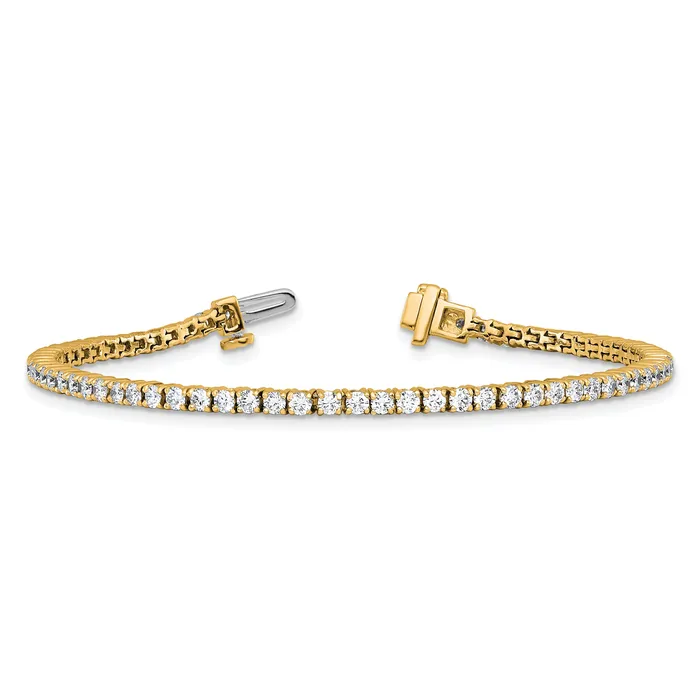 Bracelets Goldia 14k Yellow Gold 2 Ct Lab Grown Diamond VS F Tennis Bracelet