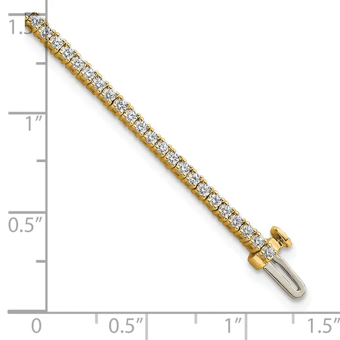 Bracelets Goldia 14k Yellow Gold 2 Ct Lab Grown Diamond VS F Tennis Bracelet