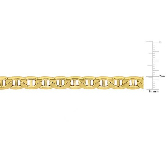 Bracelets JMS always Original AMOUR 7mm Mariner Link Bracelet In 10K Yellow Gold 75 In