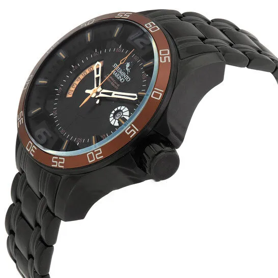 Bracelets JMS always Original Strumento Marino Hurricane 3 Hands Bracelet Quartz Black Dial Mens Watch SM116MBBKNRMR Bracelets JMS always Original Strumento Marino Hurricane 3 Hands Bracelet Quartz Black Dial Mens Watch SM116MBBKNRMR