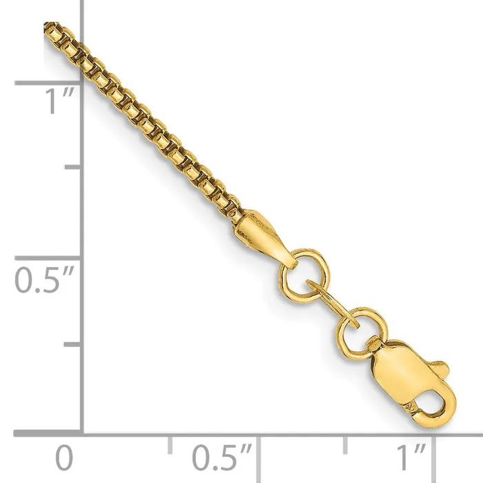 Bracelets MDS 14K Yellow Gold 8 inch 15mm SemiSolid Round Box with Lobster Clasp Bracelet Bracelets MDS 14K Yellow Gold 8 inch 15mm SemiSolid Round Box with Lobster Clasp Bracelet
