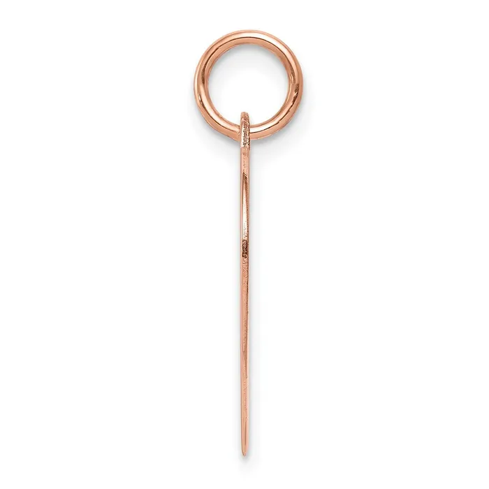 Charm Necklaces 14k Rose Gold Heart Disc Charm Goldia