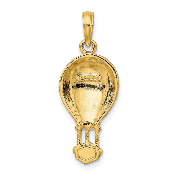 Charm Necklaces 14k Yellow Gold Polished Hot Air Ballon Charm Goldia