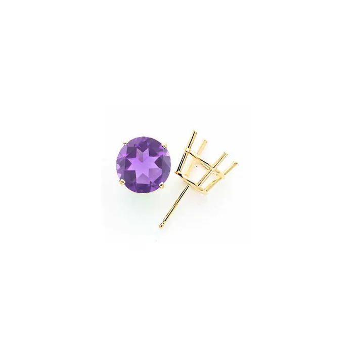 Earrings 14k Yellow Gold 10mm Tsavorite Earrings Goldia