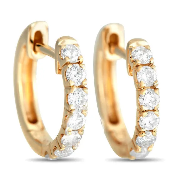 Earrings Original LB Exclusive 14K Yellow Gold 059ct Diamond Hoop Earrings JMS always Earrings Original LB Exclusive 14K Yellow Gold 059ct Diamond Hoop Earrings JMS always