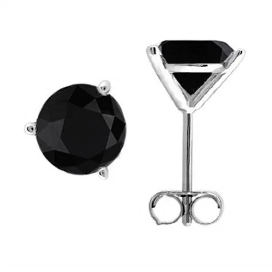 Earrings Original Maulijewels 025 Carat Black I2I3 Natural Black Diamond Stud Earrings Gift For Women made in 14k White Gold JMS always Earrings Original Maulijewels 025 Carat Black I2I3 Natural Black Diamond Stud Earrings Gift For Women made in 14k White Gold JMS always