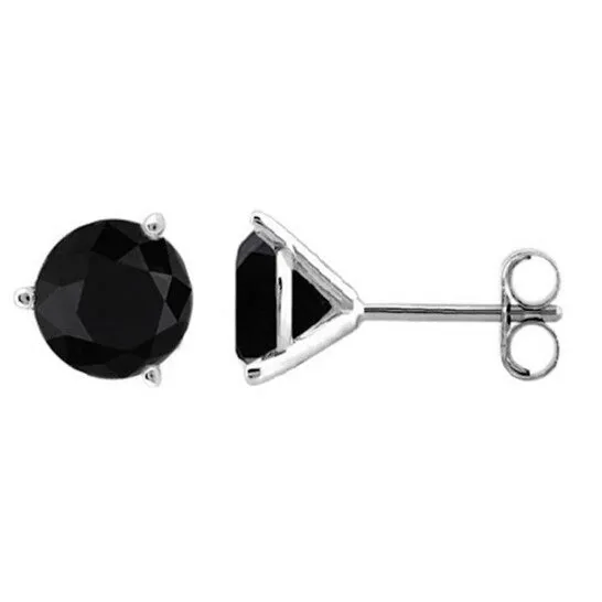 Earrings Original Maulijewels 025 Carat Black I2I3 Natural Black Diamond Stud Earrings Gift For Women made in 14k White Gold JMS always Earrings Original Maulijewels 025 Carat Black I2I3 Natural Black Diamond Stud Earrings Gift For Women made in 14k White Gold JMS always