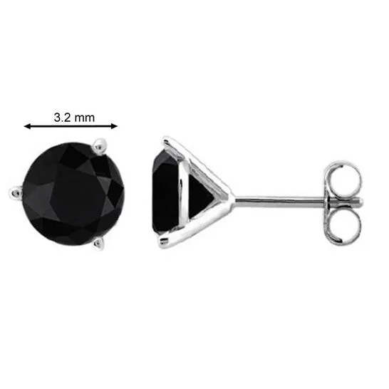 Earrings Original Maulijewels 025 Carat Black I2I3 Natural Black Diamond Stud Earrings Gift For Women made in 14k White Gold JMS always Earrings Original Maulijewels 025 Carat Black I2I3 Natural Black Diamond Stud Earrings Gift For Women made in 14k White Gold JMS always