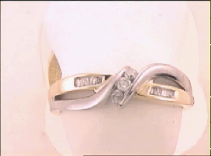 gndatlanta 10k Yellow Gold Round Diamond 3stone Promise Ring 16 Cttw Rings