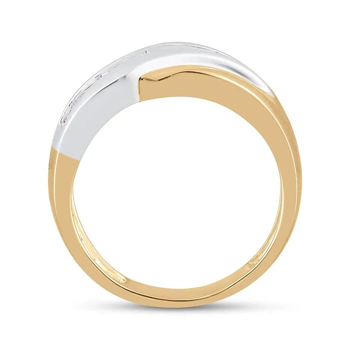 gndatlanta 14k Yellow Gold Round Diamond 5Stone Band Ring 1 Cttw Rings