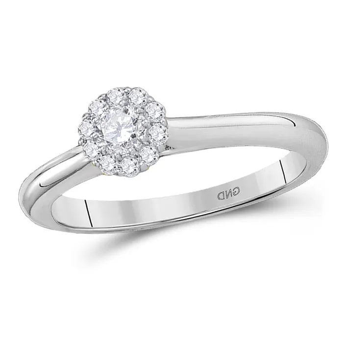 gndatlanta Rings 14k White Gold Round Diamond Solitaire Bridal Engagement Ring 14 Cttw