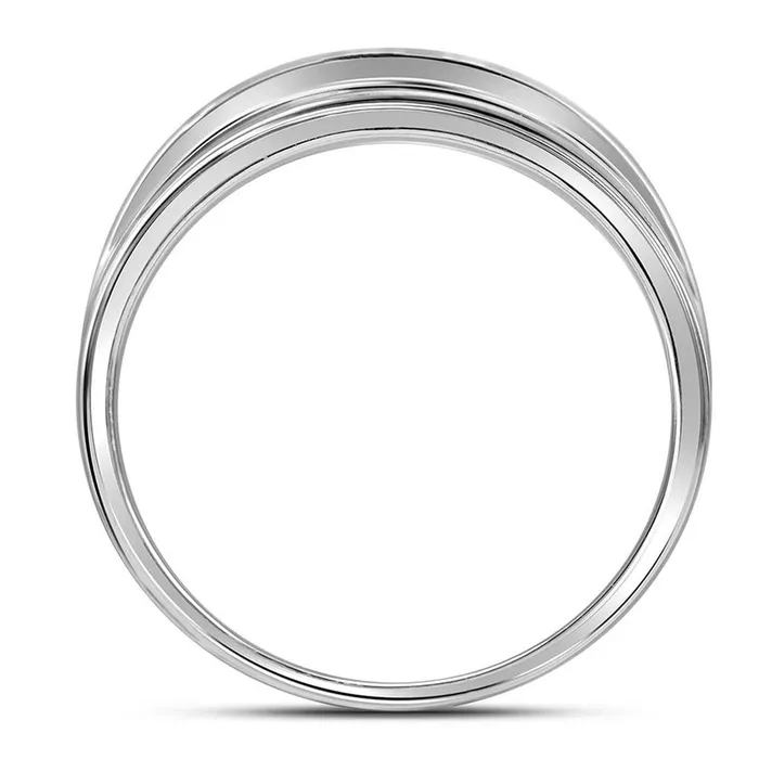 gndatlanta Rings 14k White Gold Round Diamond Wedding Band Ring 16 Cttw