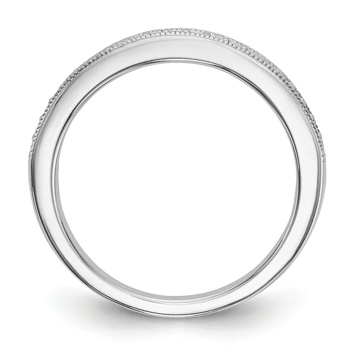 Goldia 020ct CZ Solid Real 14K White Gold Wedding Wedding Band Ring Rings