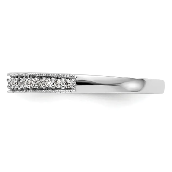 Goldia 020ct CZ Solid Real 14K White Gold Wedding Wedding Band Ring Rings