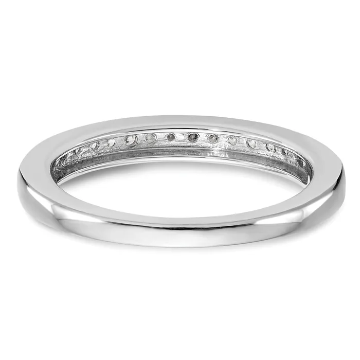 Goldia 020ct CZ Solid Real 14K White Gold Wedding Wedding Band Ring Rings