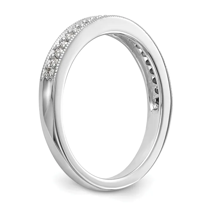 Goldia 020ct CZ Solid Real 14K White Gold Wedding Wedding Band Ring Rings