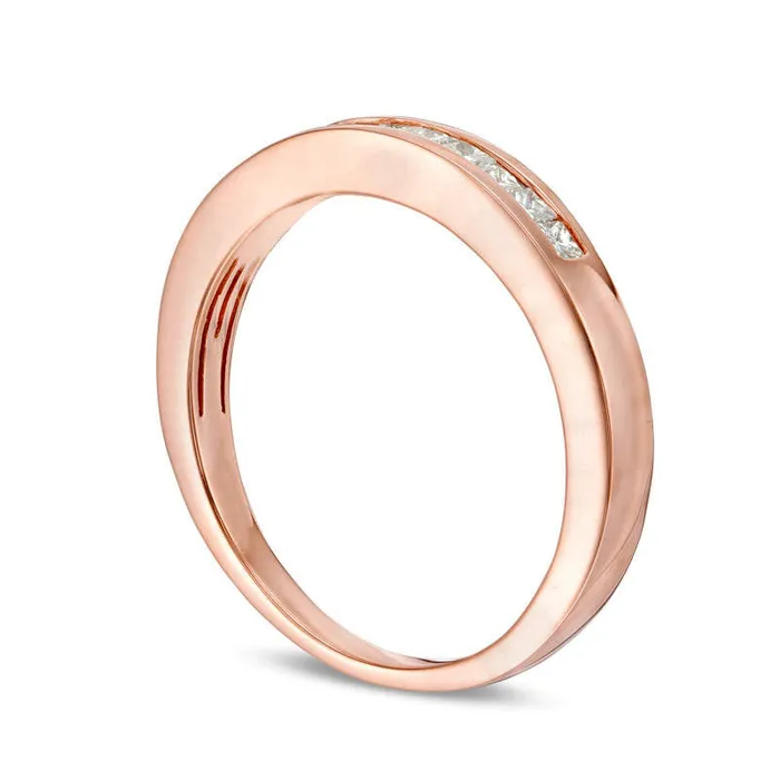 Goldia 025 CT TW Certified PrincessCut Natural Diamond Nine Stone Anniversary Band in Solid 14K Rose Gold II1 Rings Goldia 025 CT TW Certified PrincessCut Natural Diamond Nine Stone Anniversary Band in Solid 14K Rose Gold II1 Rings
