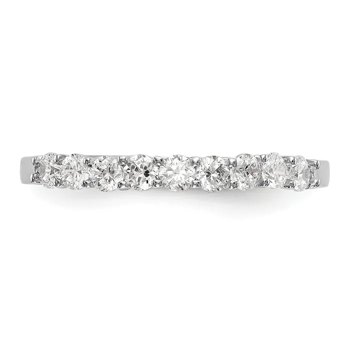 Goldia 035ct CZ Solid Real 14k White Gold Wedding Wedding Band Ring Rings