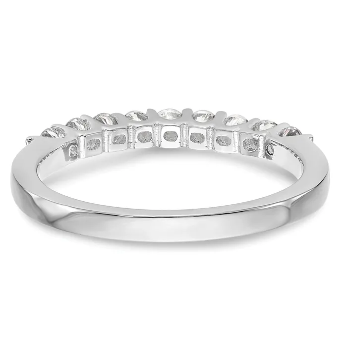 Goldia 035ct CZ Solid Real 14k White Gold Wedding Wedding Band Ring Rings