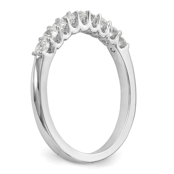 Goldia 035ct CZ Solid Real 14k White Gold Wedding Wedding Band Ring Rings