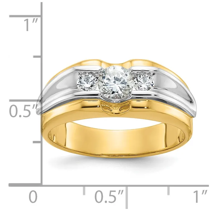 Goldia 14k Twotone Gold Mens Diamond Ring Mounting Rings