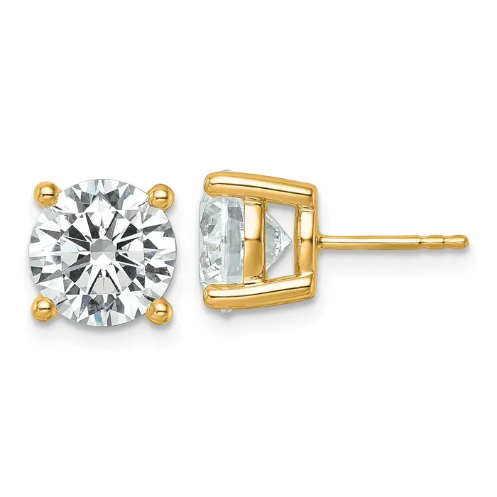 Goldia 14k Yellow Gold 6 ctw Certified Lab Grown Diamond VSSI G Round 4 Prong Heavy Wt Stud Earrings Earrings Goldia 14k Yellow Gold 6 ctw Certified Lab Grown Diamond VSSI G Round 4 Prong Heavy Wt Stud Earrings Earrings