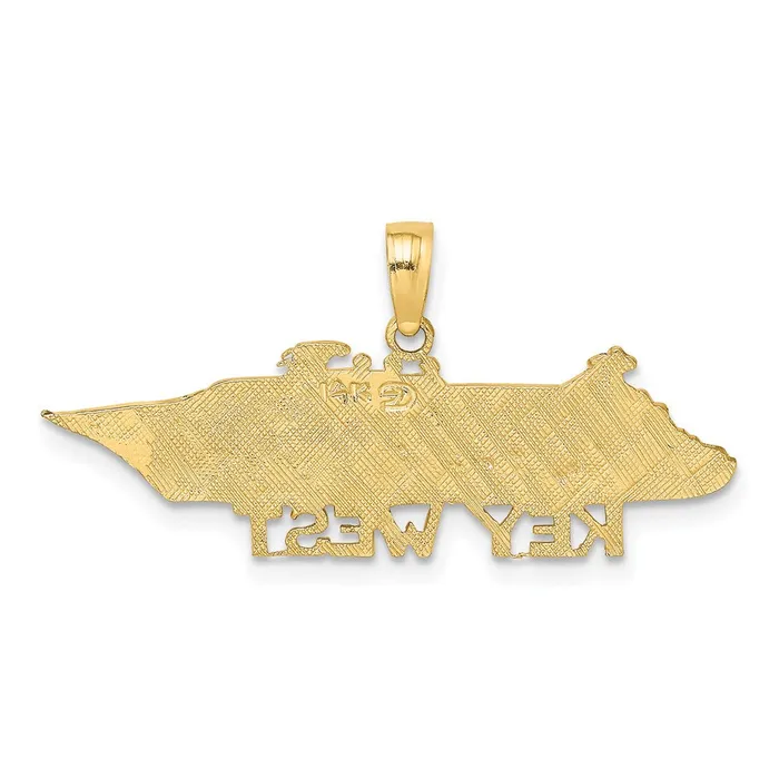 Goldia 14k Yellow Gold KEY WEST Cruise Ship Charm Charm Necklaces