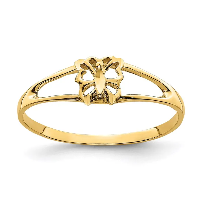 Goldia 14K Yellow Gold Mini Butterfly Ring Rings