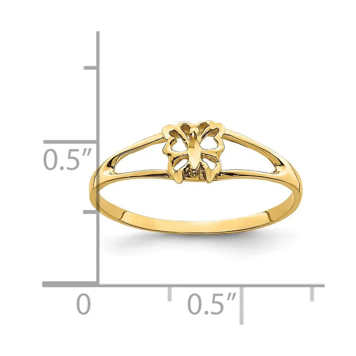 Goldia 14K Yellow Gold Mini Butterfly Ring Rings