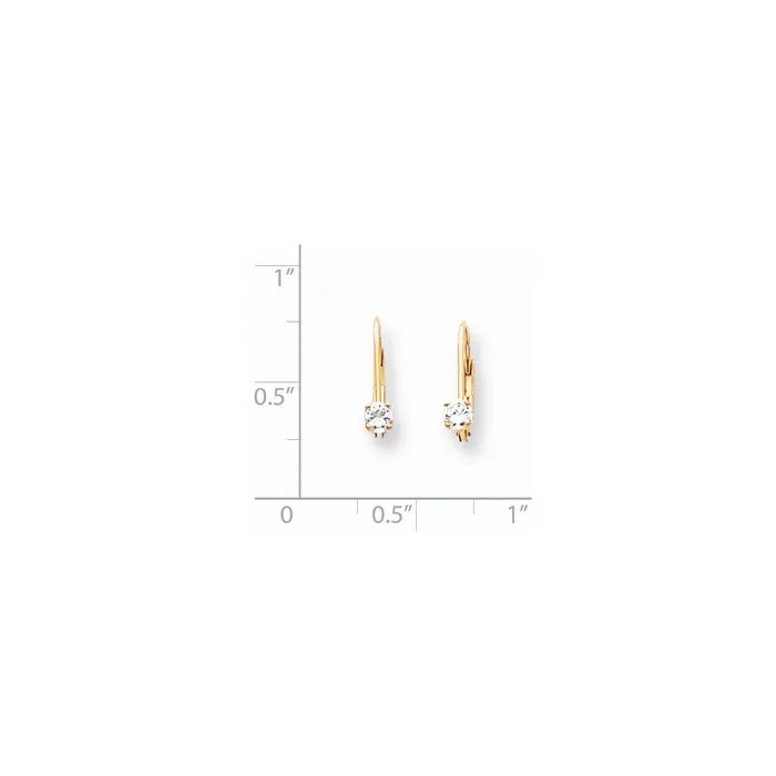 Goldia 14k Yellow Gold Real Diamond leverback Earrings Earrings