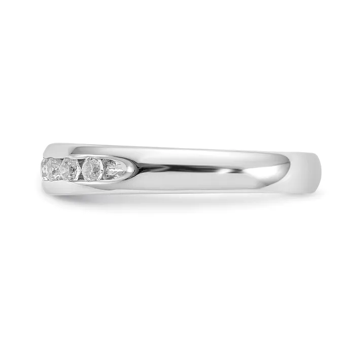 goldiaca Rings 14K White Gold 11Stone Real Diamond Channel Band