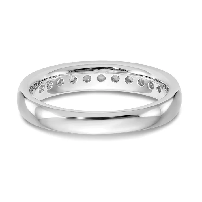goldiaca Rings 14K White Gold 11Stone Real Diamond Channel Band
