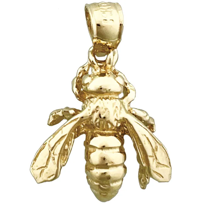 Goldia Charm Necklaces 14K Gold 3D Bumble Bee Charm