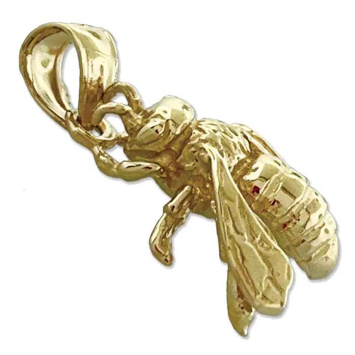 Goldia Charm Necklaces 14K Gold 3D Bumble Bee Charm