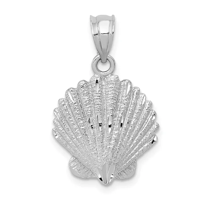 Goldia Charm Necklaces 14k White Gold Shell Charm
