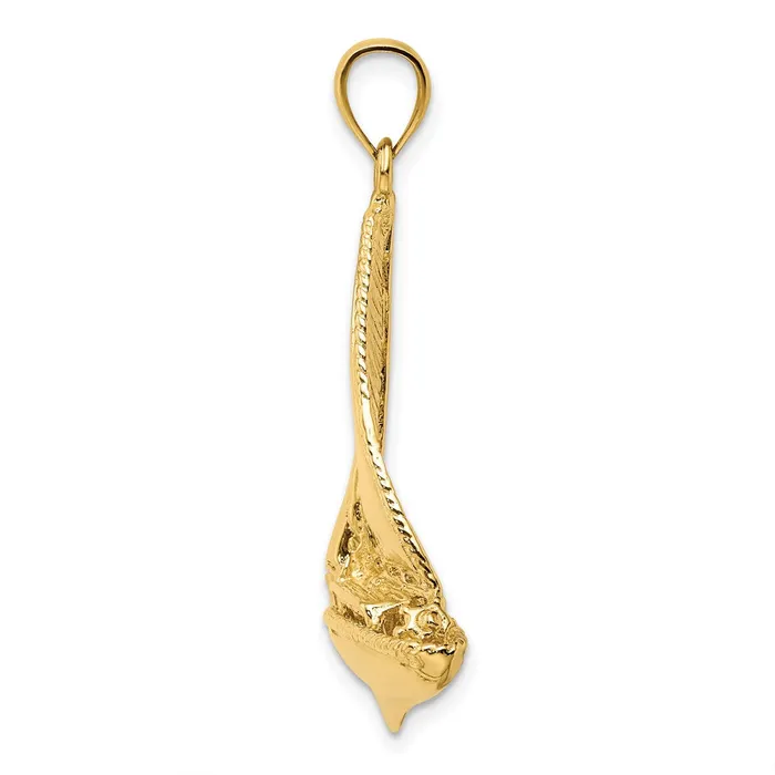 Goldia Charm Necklaces 14k Yellow Gold 3D Polished Sailboat Charm