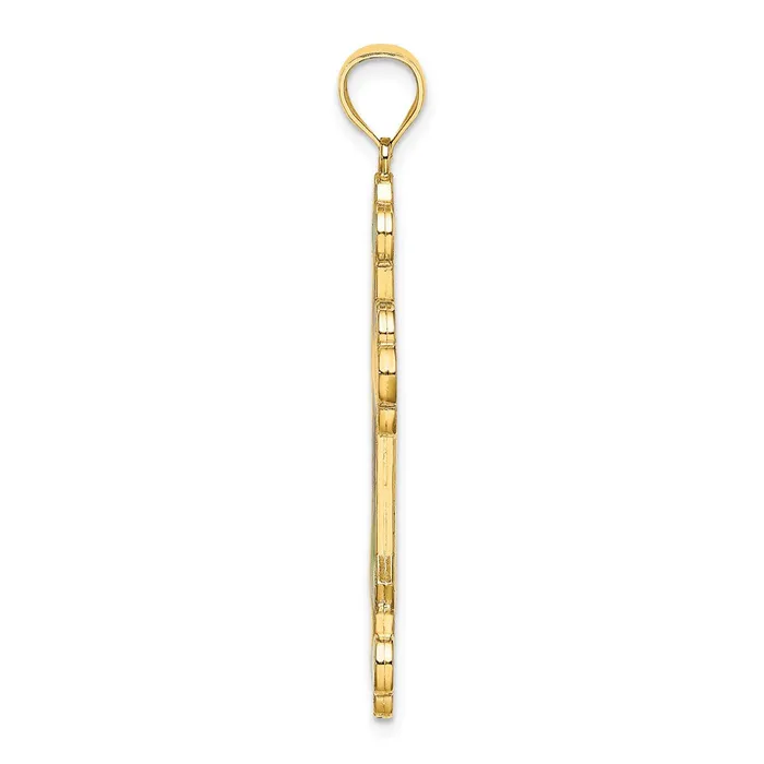 Goldia Charm Necklaces 14k Yellow Gold Multi Color Enameled Cross Charm