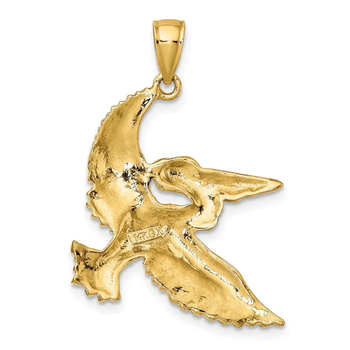 Goldia Charm Necklaces 14k Yellow u0026 Rhodium Gold with White Rhodium Flying Pelican Charm