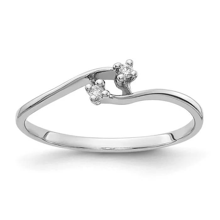 Goldiacom 14k White Gold VS Real Diamond ring Rings